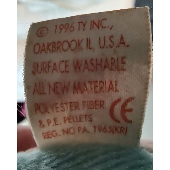 Ty Beanie Baby Peace Bear 1996 NO Ear tag Errors on Tush tag Star Handmade - Picture 4 of 5